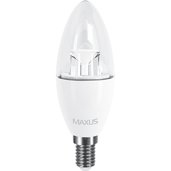 Лампа світлодіодна Maxus CL-C C37 6 Вт E14 4100 К 220 В прозора 1-LED-532 
