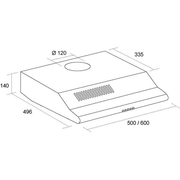 Витяжка Pyramida Basic Uno brown 60 см