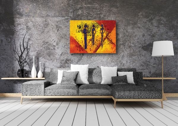 Декор настенный Три африканки 42x59,4 см разноцветный 