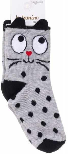 Носки для девочек KATAMINO K21016 р.1-2 серый 