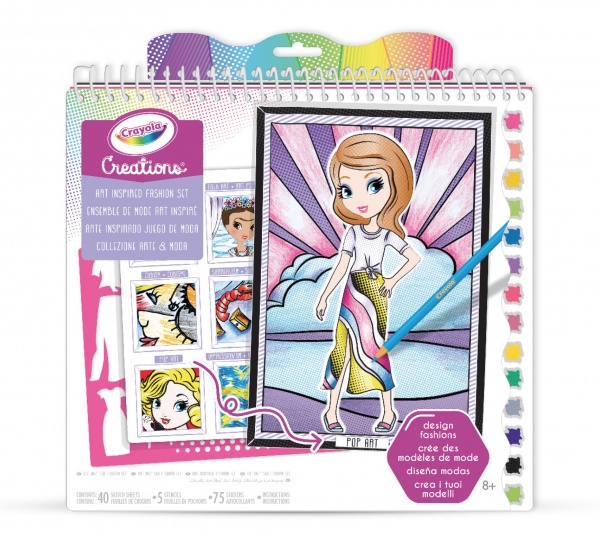 Набір для творчості АРТ-СТУДІЯ з наліпками і трафаретами 40 сторінок Crayola 