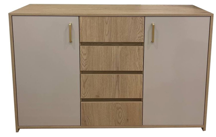 Комод Kartissa Макадамия 2д4ш 1255x895x410 мм дуб кремона торро/макадамия