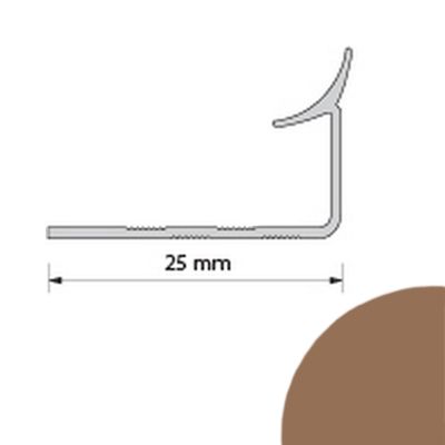 Уголок ПВХ 8x2500 мм внутренний карамель