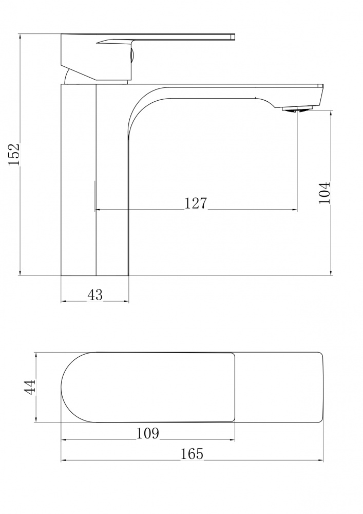 Смеситель для умывальника Aqua Rodos MODENA 07 White Matte