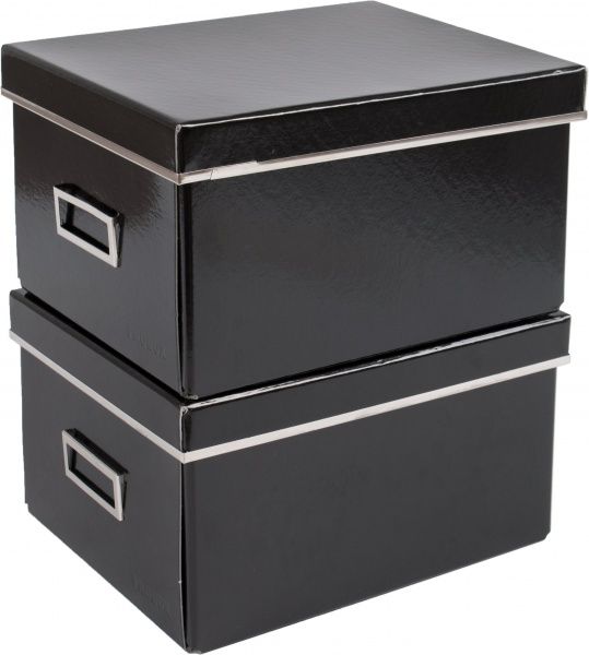 Бокс для документів Probox Piccola архівний 25x20x14 см 2 шт. чорний