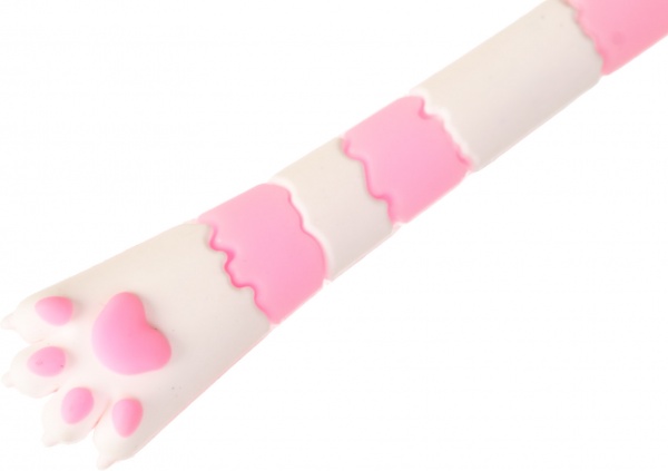 Ручка гелевая Лапка хищника белая 