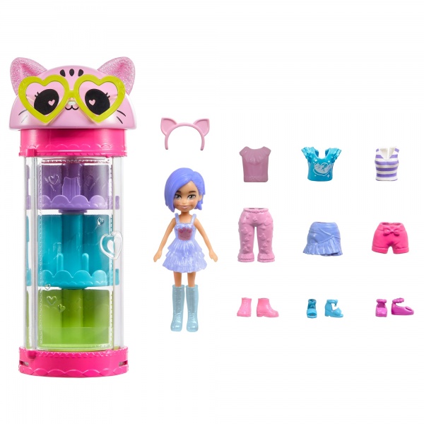 Игровой набор Polly Pocket Оригинальный шкаф Крути и наряжайся (в асс.) HKW04