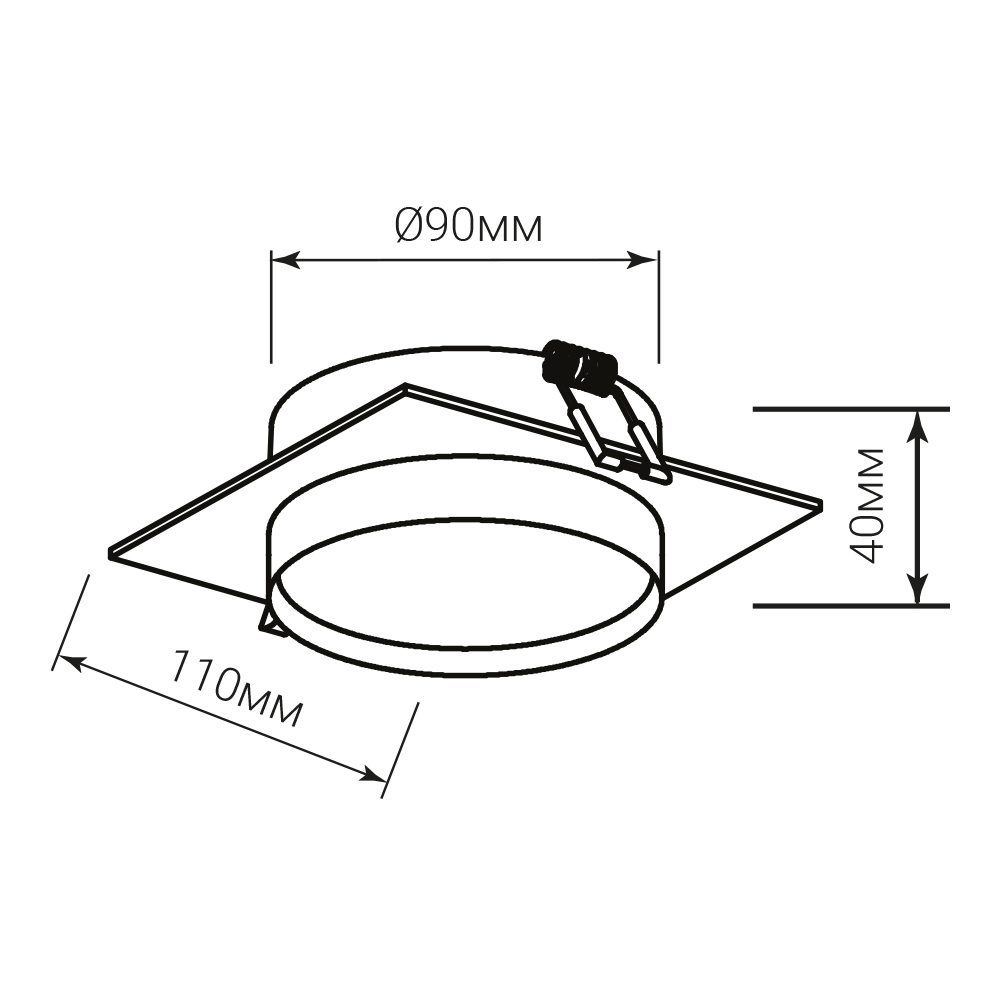 Світильник точковий ARDERO GX53 чорний DL2818 b