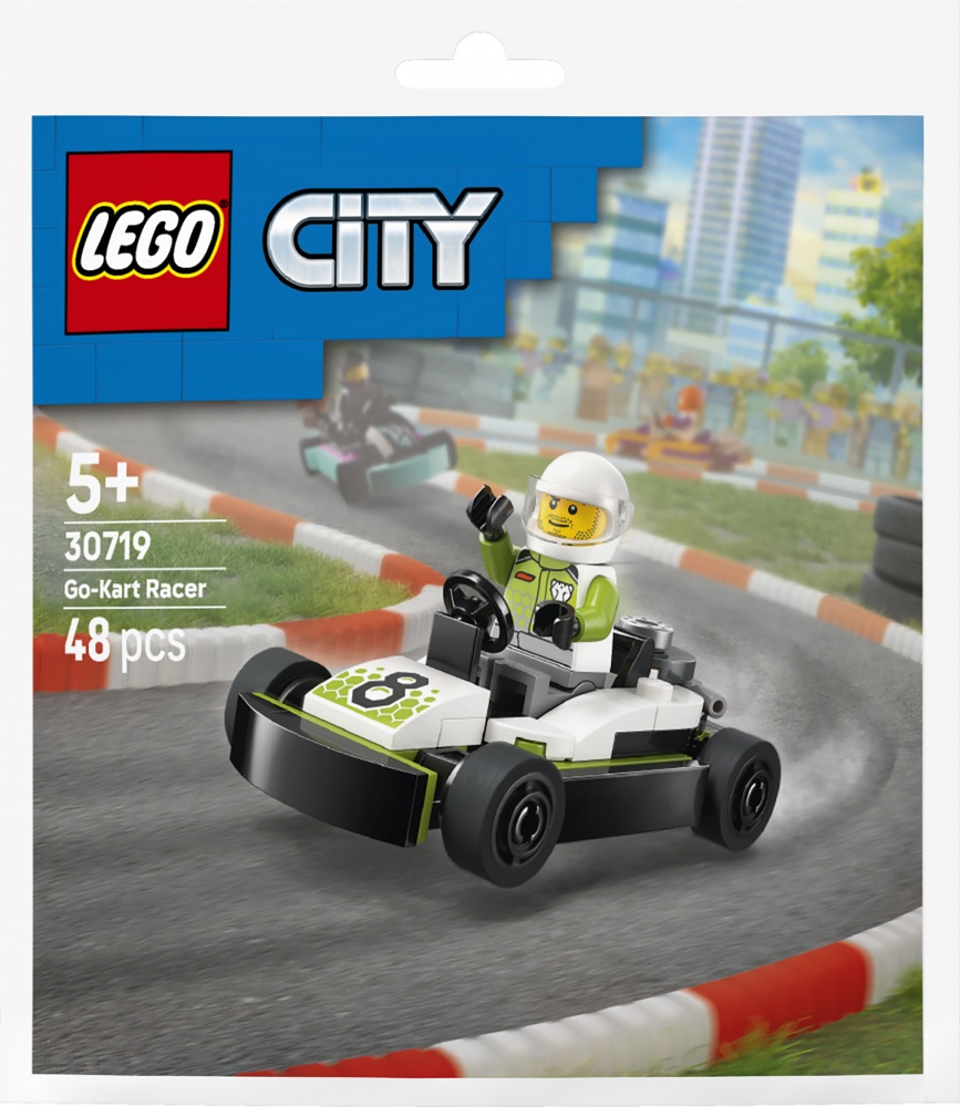 Конструктор LEGO City Гонщик на картинге 30719