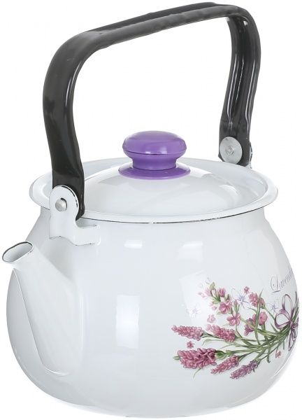 Чайник эмалированный Букет лаванды 2 л Idilia
