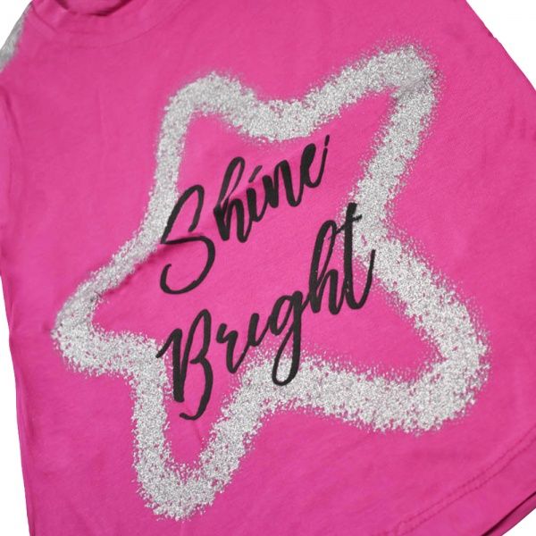 Футболка для дівчинки AKKU 9081 з зіркою р.98 малиновий 