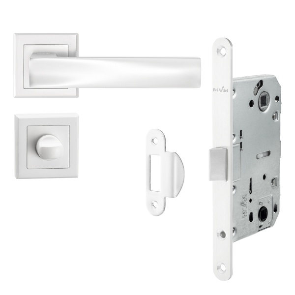 Комплект фурнітури WC Linde A-2010 White 96 мм білий без петель