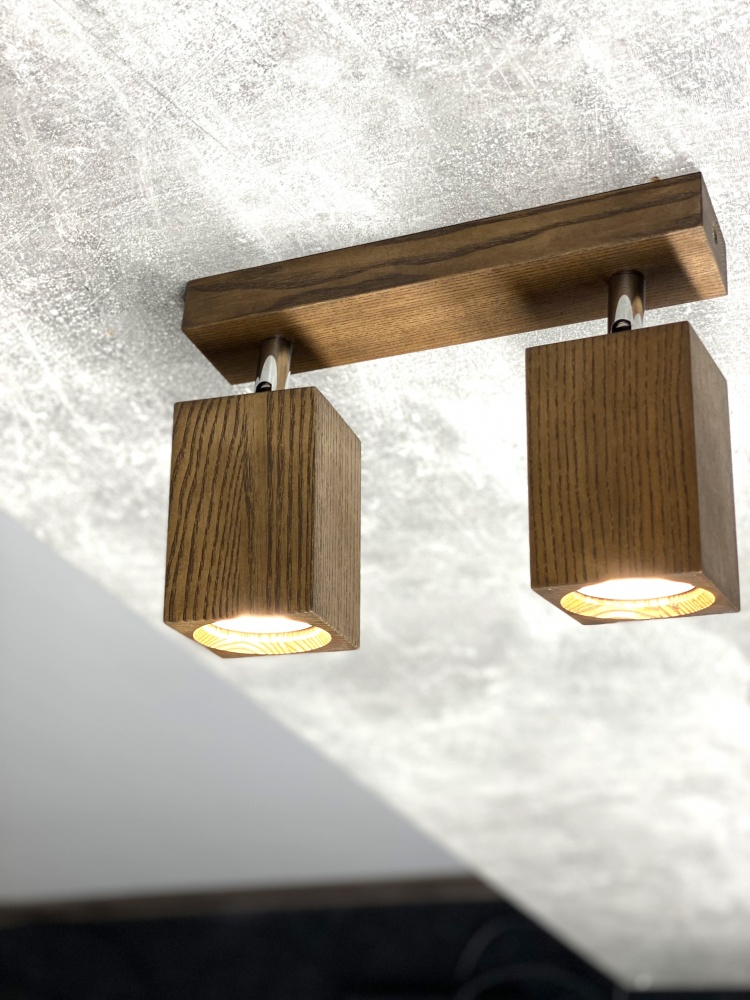 Спот Iterna Cube 2xGU10 ясен темний LW087