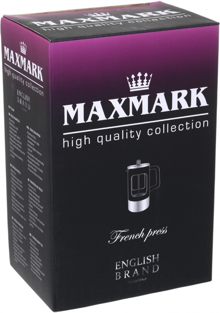 Френч-пресс Maxmark 600 мл серый MK-F15-600