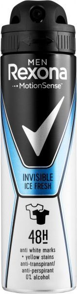 Антиперспирант для мужчин Rexona аерозоль Invisible ice проти білих слідів 150 мл