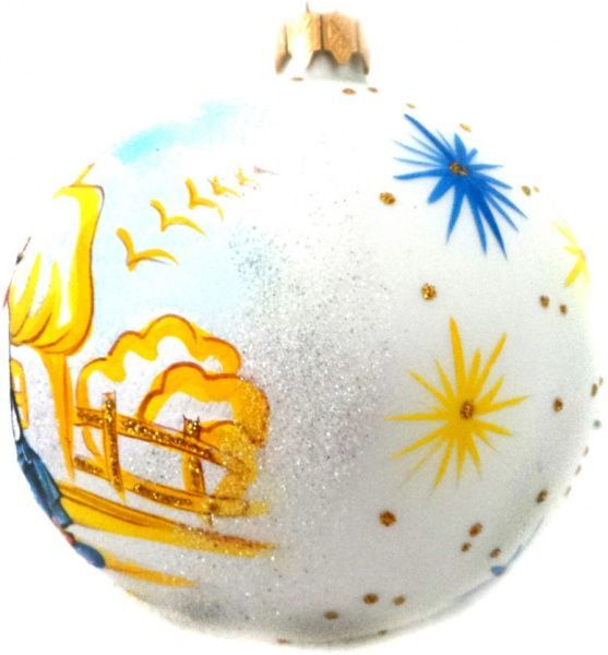 Куля скляна Українська d100 К-395-100 білий