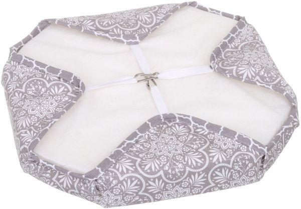 Чехол для стула Агата Кружево капучино на застежке 33х33 см La Nuit