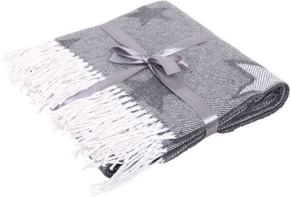 Плед White stars 140x200 см сірий Luna 