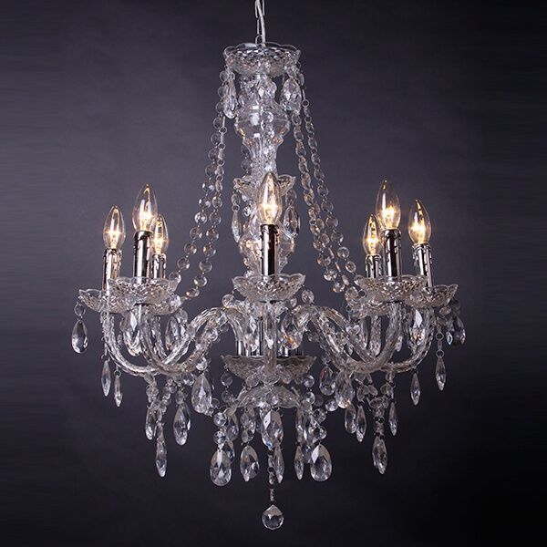 Люстра підвісна Геотон НСБ 01-8х60-909 Акрил 1-8 8xE14 прозорий 43576 