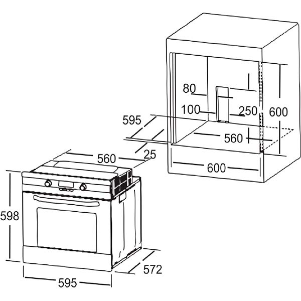 Духова шафа електричний Interline HQ 808 GR