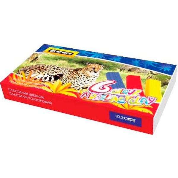Пластилин Afrika 6 цветов 120 г E60606 Economix