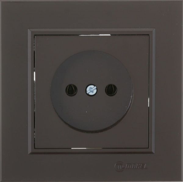 Розетка без заземления Makel Karea без шторок без крышки коричневый