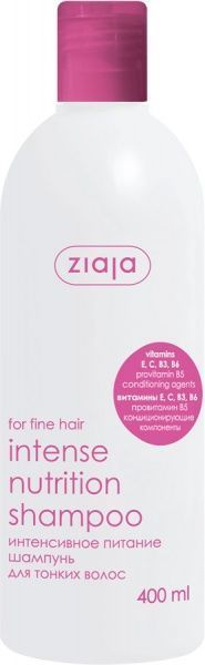 Шампунь Ziaja с витаминами Интенсивное питание 400 мл