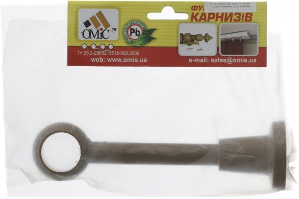 Держатель для карниза ОМиС 1 шт. одинарный наборной d28 мм дуб золотой 