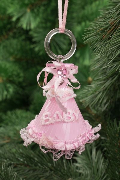 Підвіска Дзвіночок великий рожевий 11 см Т-3734  