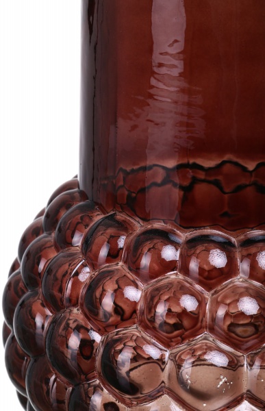 Ваза скляна Bubbles 20 см шоколадна 