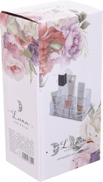 Органайзер для косметики Luna 25,5x12,4x9,9 см прозрачный 