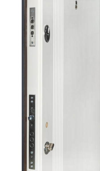 Дверь входная Revolut Doors В-413 модель 172 графит матовый / белая шагрень 2040x940 мм левая