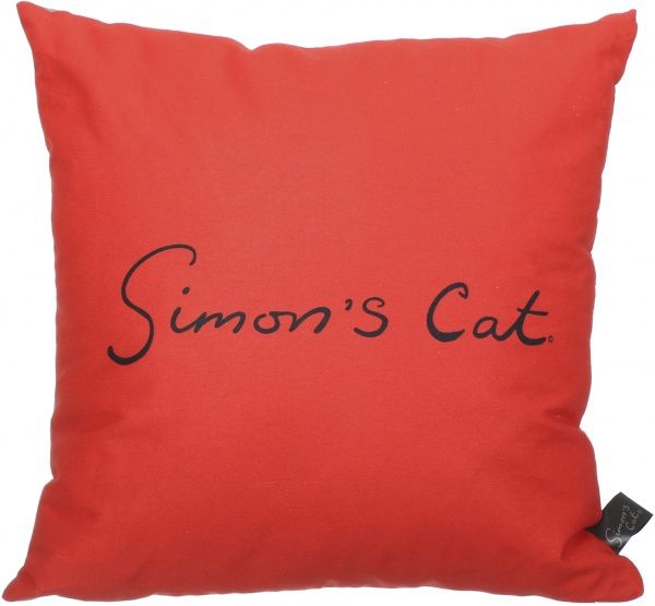 Подушка декоративная 2251952506012 41x41 см красный с серым Simon's Cat 