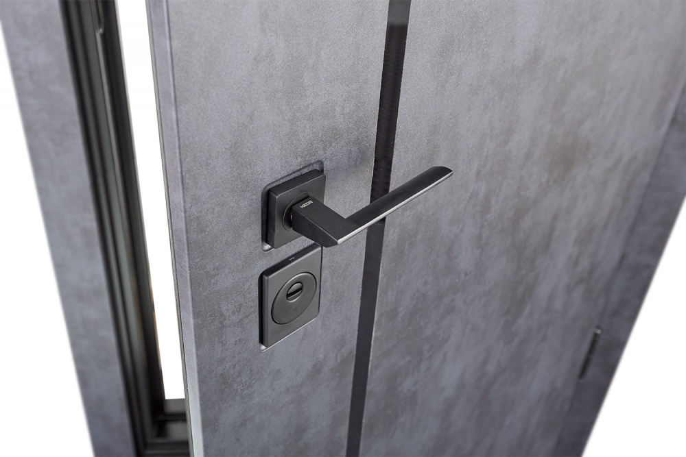 Дверь входная Abwehr MG3 (535+535) 086 Л (БТантр + БС) NEW бетон антрацит / оксид 2050x860 мм левая