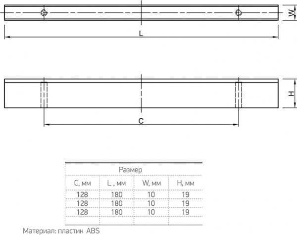 Меблева ручка 52235 128 мм чорний Smart PL 0045.128