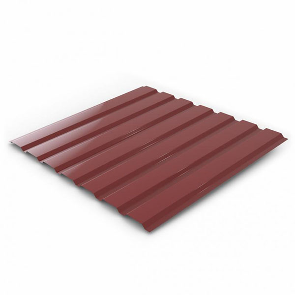 Профнастил глянцевий PSM ПР-15А 1155x1500 мм RAL 3011 червоний