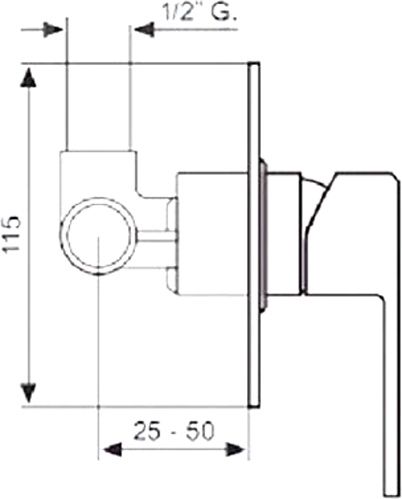 Змішувач для душу Emmevi Rubinetterie Nefer CR77009