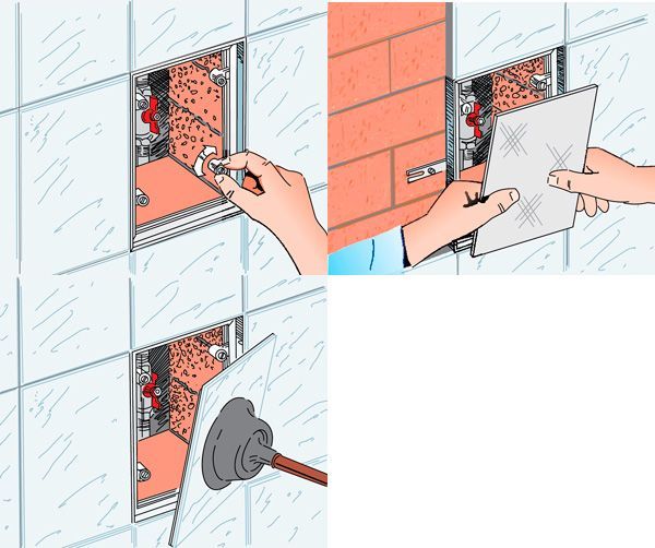 Дверцята ревізійні Вентс під плитку ДКП 300x500