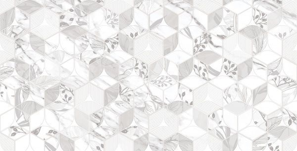 Плитка Allore Group Cassana White W\DEC M NR Satin 31x61 (2 сорт) 