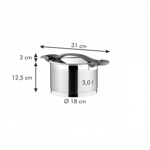 Кастрюля с крышкой 3 л Ultima 780622 Tescoma