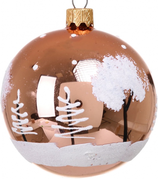 Шар новогодний мульти d 80 мм в ассортименте