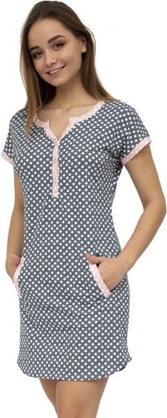 Ночная рубашка Roksana Stars 707/16055 р. М бело-серый 