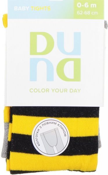 Колготки детские унисекс Duna 4935 р.62-68 черно-желтый 