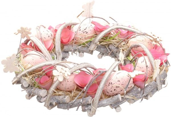 Венок пасхальный d30 см F14072W-1P