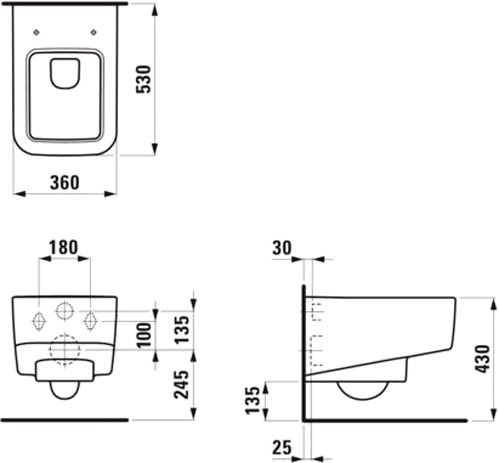 Унитаз подвесной Laufen Pro S Rimless