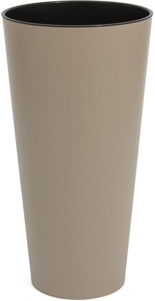 Горшок пластиковый Prosperplast Tubus slim 2 в 1 круглый 3,3л мокко (74945-7529) 