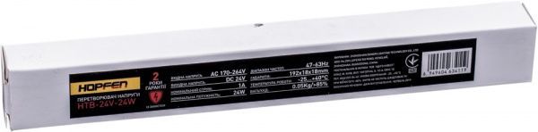Преобразователь напряжения Hopfen 24 В 24 Вт IP20 HTB-24V-24W