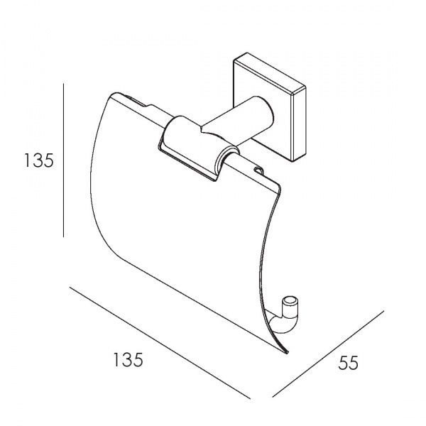 Держатель для туалетной бумаги Imprese Bilovec с крышкой 142255B черный