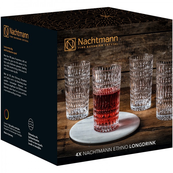 Набір склянок Longdrink Set Ethno 111002704 434 мл 4 шт. Nachtmann 