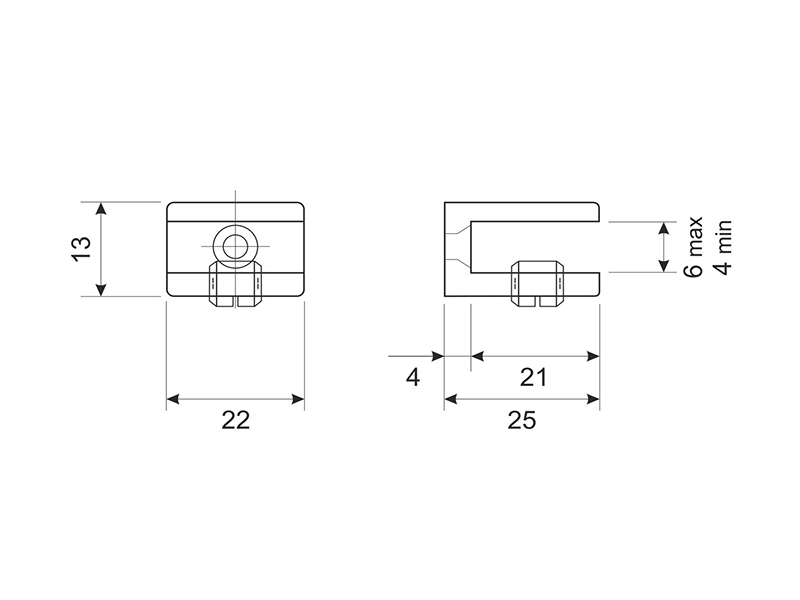 Тримач для полиць DC DM 50 WM Білий Матовий 2 шт